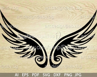 Clipart di ali vettoriali, grafica di animali volanti (download digitale)