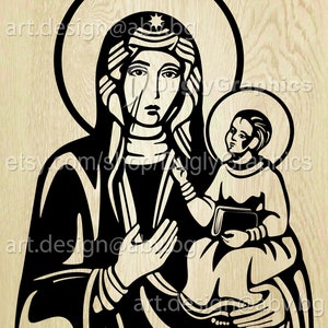 Lady of Czestochowa Vector Icon (Digital Download)