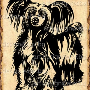 Vector CHINESE CRESTED dog, svg, AI, png, pdf, eps, dxf, jpg Download, Digital image, graphical, animal, discount coupons