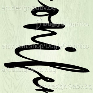Vector CONIFER, text, evergreen, AI, eps, pdf, svg, PNG, dxf, jpg Image Graphic Digital Download Artwork, graphical