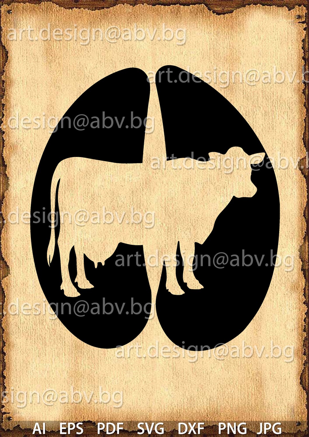 Cow Step Vector Graphic (digital Download) - Etsy