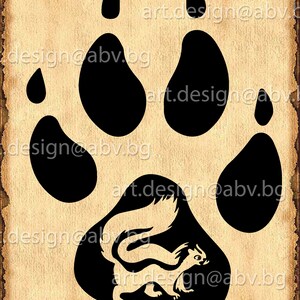 Vector STEP SKUNK, AI, eps, pdf, png, svg, dxf, jpg Image Graphic Digital Download Artwork, graphical, animal trails
