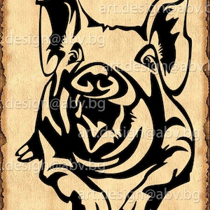 Vector HAPPY PIG, ai, eps, pdf, svg, dxf, png, jpg Download, Digital image, graphical, animal, swine, discount coupons