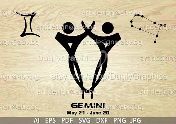 Vector ZODIAC, GEMINI, AI, eps, pdf, png, svg, dxf, jpg Image Graphic Digital Download Artwork, graphical, discount coupons