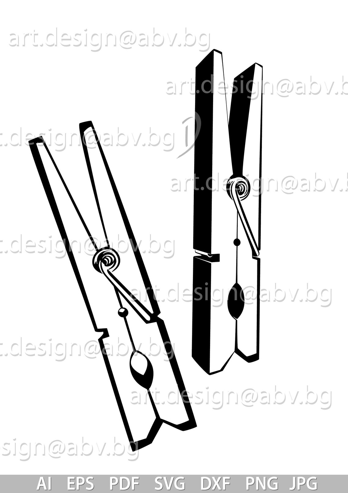 Clothes Pegs Vector Art (digital Download) - Etsy