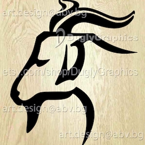 Vector GOAT head, AI, eps, png, pdf, svg, dxf, jpg, animal, Download, stylized profile