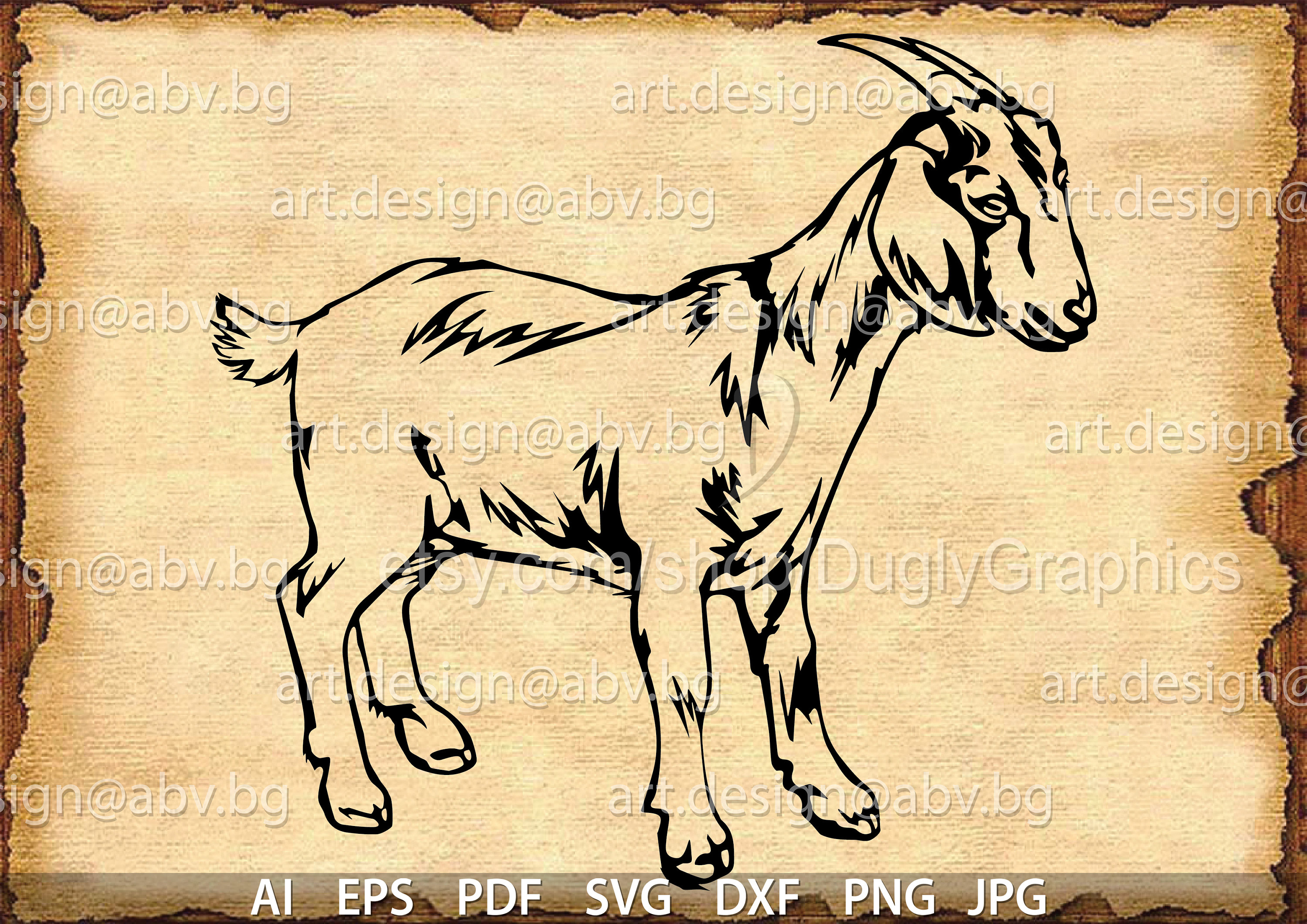 Goat Vector Art: Graphic Image (digital Download) - Etsy