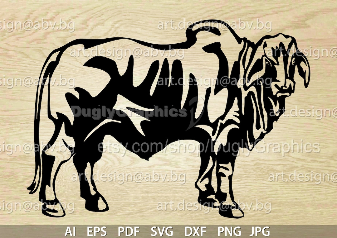 Vector COW Brahman Body AI, PNG, Eps, Pdf, Svg, Dxf, Jpg Instant ...