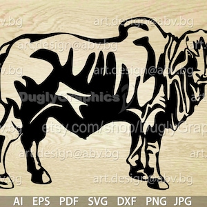 Vector COW brahman body AI, PNG, eps, pdf, svg, dxf, jpg Instant Download, graphical image Art Print, Digital image