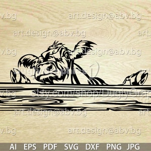 Vector COW on the fence, calf, head, AI, PNG, eps, pdf, svg, dxf, jpg graphical Art Print, cute heifer