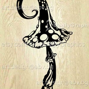 Cartoon Mushroom Vector Graphic (Digital Download)
