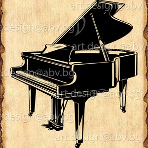 Laser Cut Grand Piano 3D Puzzle Free Vector cdr Download 