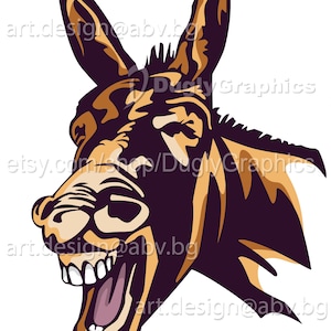 Vector DONKEY LAUGHTER colored head, ai eps dxf svg pdf png jpg Download, Digital image, graphical, animal farm