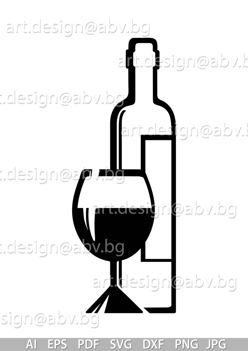 Download Vector WINE AI eps pdf SVG dxf png jpg Download files | Etsy