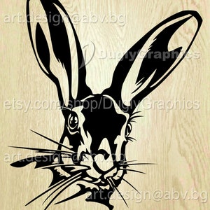 Vector HARE head AI eps PNG pdf svg dxf jpg Download Digital graphical animal European Hare image rabbit