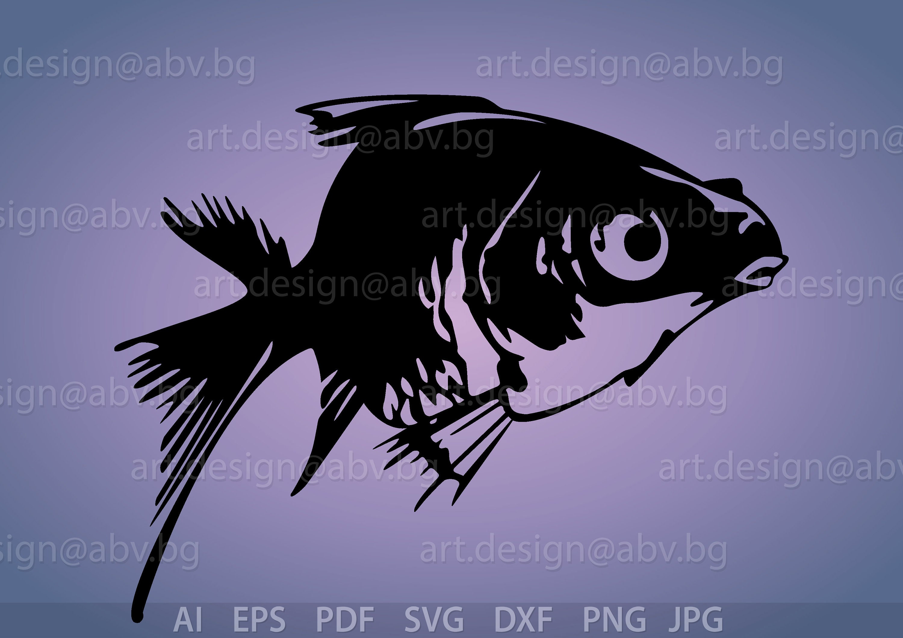 Vector Fish Image (AI Eps, Pdf, Png, Svg, Dxf, Jpg Digital Download) - Etsy