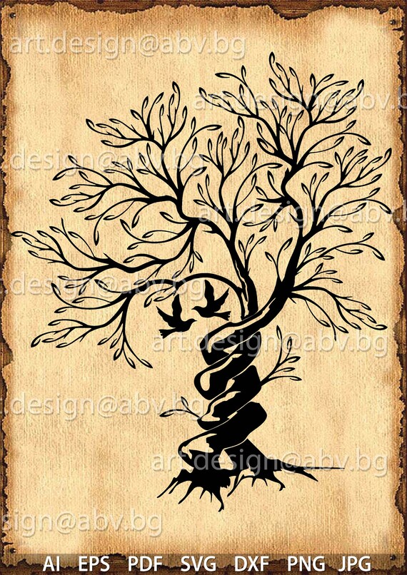 Vector WEDDING TREE ai eps pdf PNG svg dxf jpg Image | Etsy