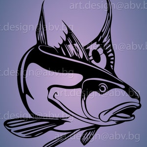Vector RED FISH, AI, eps, pdf, png, svg, dxf, jpg Image Graphic Digital Download Artwork, stylized, graphical, discount coupons