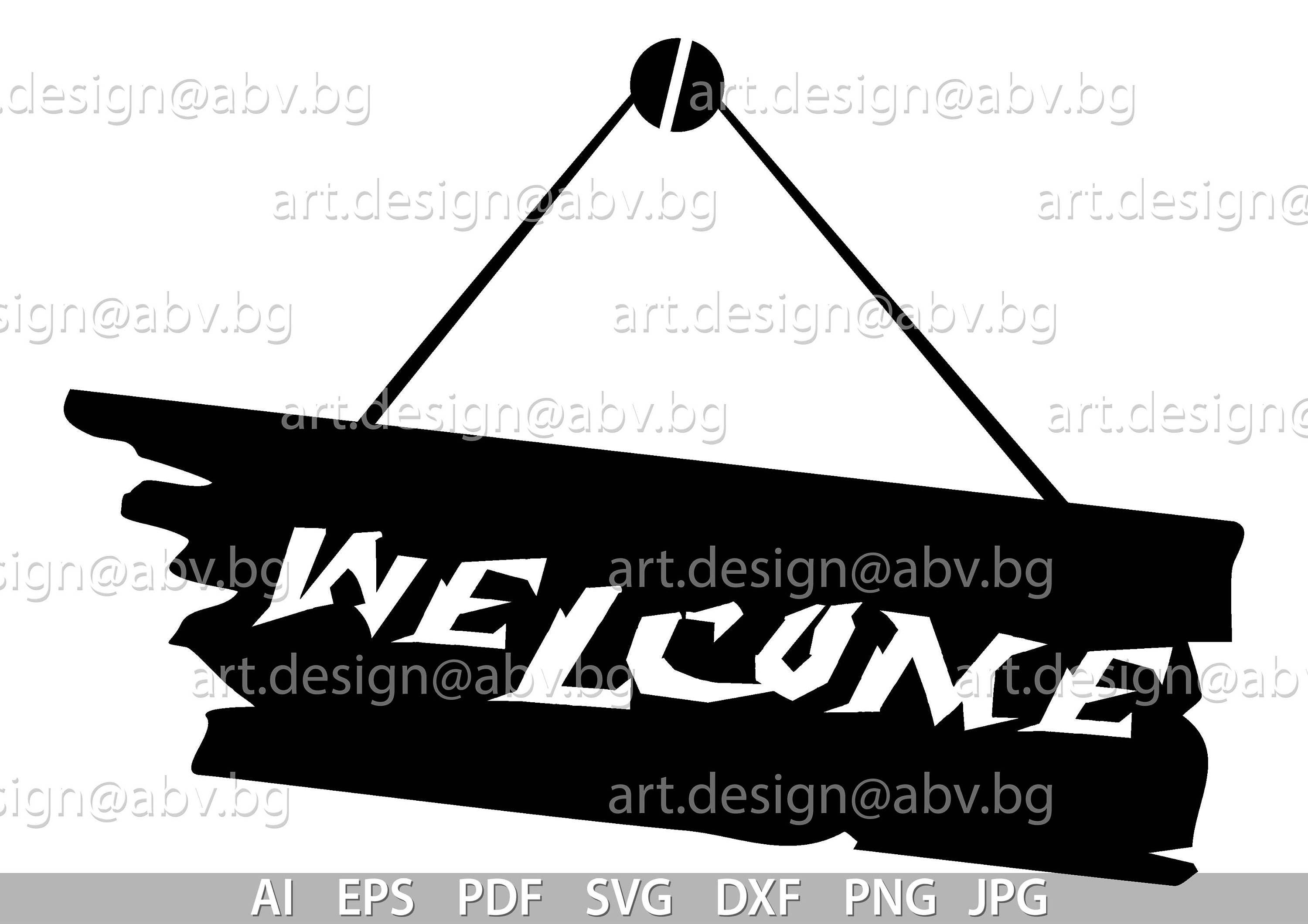 Welcome Sign Vector (AI Eps Svg Png Jpg Digital Download Files) - Etsy