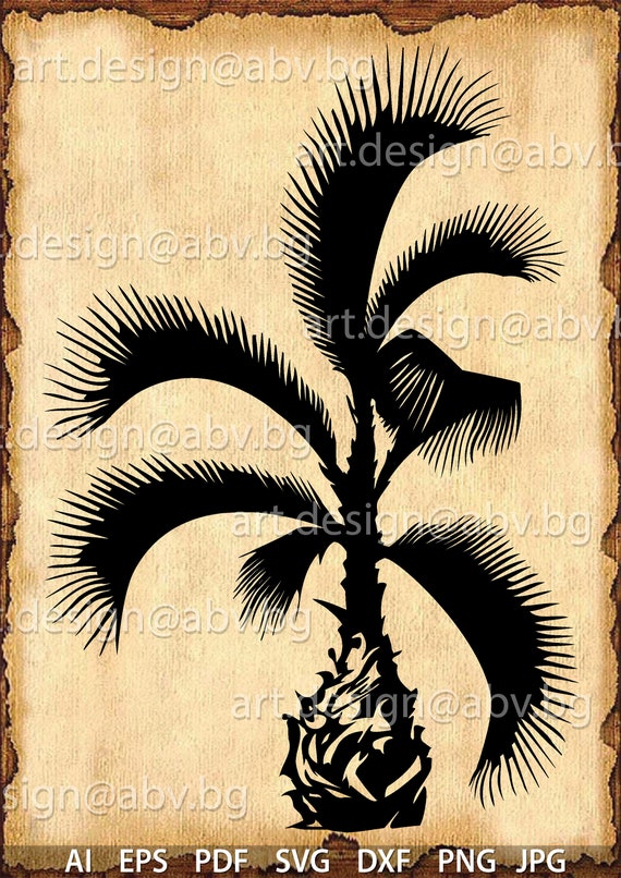 Vector PALM Tree AI Eps Pdf Svg Dxf Png Jpg Download | Etsy