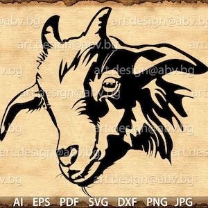 Vector GOAT head, AI, eps, png, pdf, svg, dxf, jpg, animal, Download, discount coupons