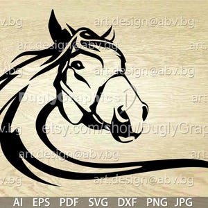 Vector HORSE, SVG, DXF, ai, eps, pdf, png, jpg Download, Digital image, graphical image, discount coupons