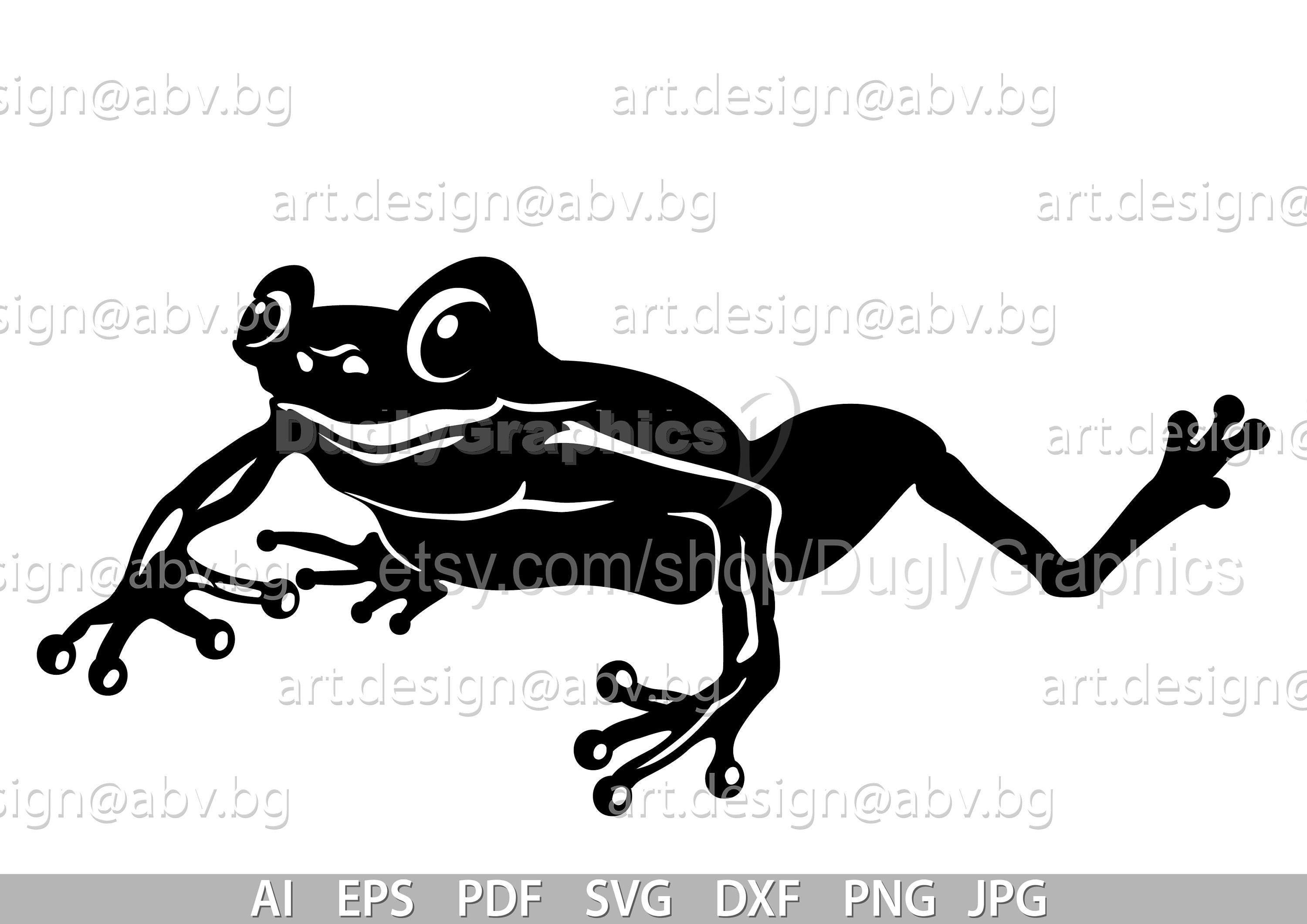 Vectorised Frog Vector FROG, AI, Pdf, Eps, Svg, Dxf, Png, Jpg Download, Digital ...