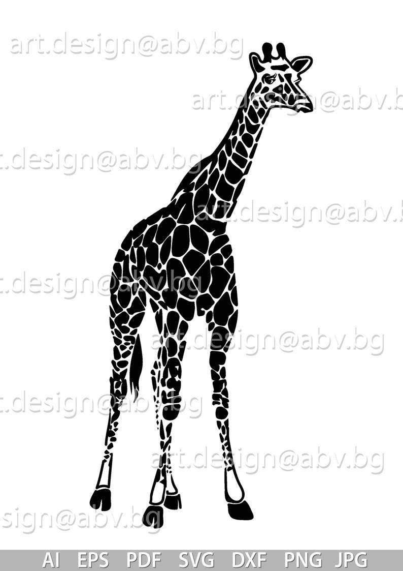 Vector GIRAFFE AI Eps Png Pdf Svg Dxf Jpg Download - Etsy