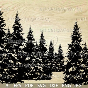 Immergrüner Nadelwald Vektorgrafik (Digitaler Download)