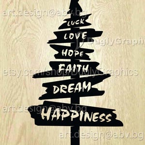 Illustration vectorielle de l'arbre des affirmations (téléchargement numérique)