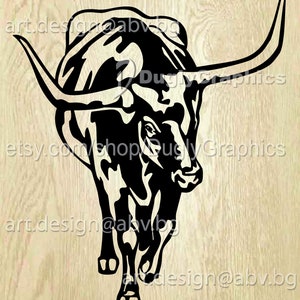 Vector CATTLE, neat, ox, AI, png, eps, pdf, svg, dxf, jpg Instant Download, Art Print