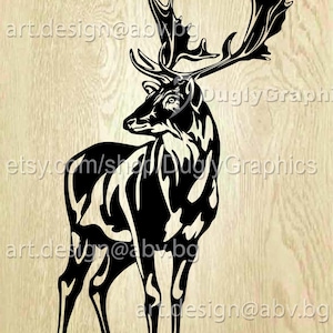Vector FALLOW DEER body, AI, eps, pdf, svg, dxf, png, jpg Download, Digital, graphical, discount coupons