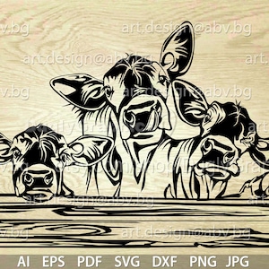 Vector ANIMAL FARM, farmhause, ai, eps, pdf, svg, dxf, png, jpg Download, Digital, graphic, cow, heifers