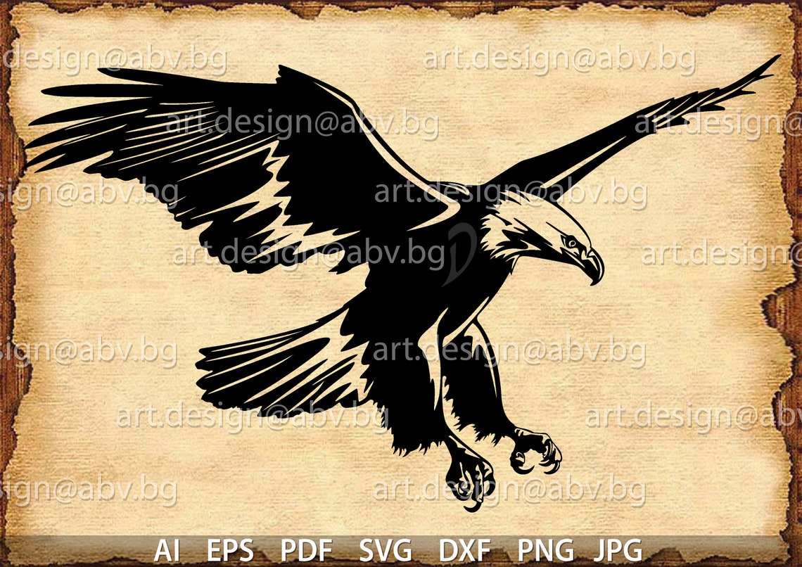 Eagle Inlay Vector Vector EAGLE AI Eps Pdf Svg Dxf Png Jpgdownload Files | Etsy