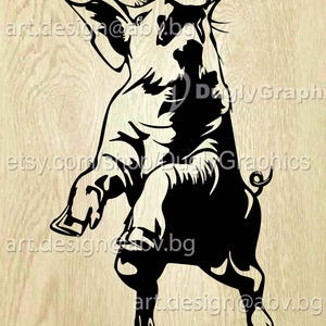 Vecteur COCHON DANSANT, ai, eps, pdf, svg, dxf, png, jpg téléchargement, image numérique, graphique, animal, porc, coupons de réduction