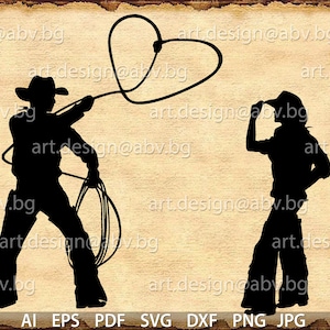 Vector COWBOYS, LASSO, love, ai, eps, pdf, svg, dxf, png, jpg Download, Digital image, heart, graphical image