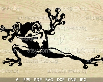 Vector FROG, AI, pdf, eps, svg, dxf, png, jpg Download, Digital, graphical