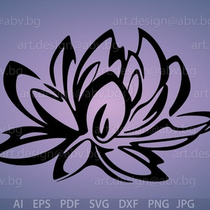 Vector LOTUS, Nymphaea plant, AI, eps, png, pdf, svg, dxf, jpg Image Graphic Digital Download Artwork, art lotus, discount coupons