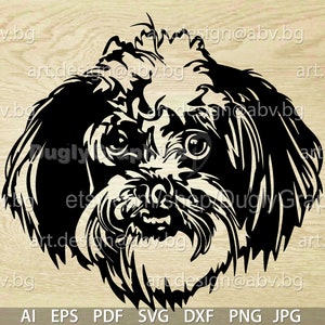 Vector DOG, CANE Shih tzu, AI, png, pdf, eps, svg, dxf, jpg Download, Digital image, graphical, animal, discount coupons