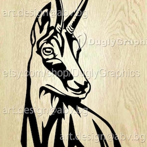 Vector New Zealand CHAMOIS, deer head, ai, eps, pdf, svg, dxf, png, jpg Download, Digital, graphical, discount coupons