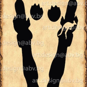 Vector WALLABY STEPS, AI, eps, pdf, png, svg, dxf, jpg Image Graphic Digital Download Artwork, graphical, animal trails, kangaroo