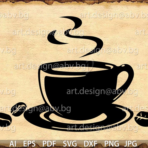 Vector CUP of COFFEE, AI, eps, pdf, svg, dxf, png, jpg Download, discount coupons, discount coupons