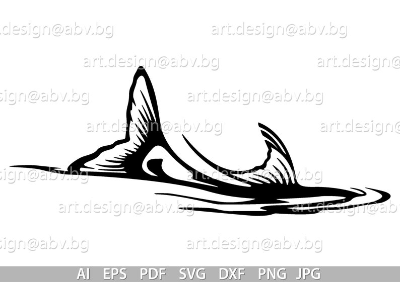 Download Vector TARPON FISH FIN ai eps pdf png svg dxf jpg Image | Etsy