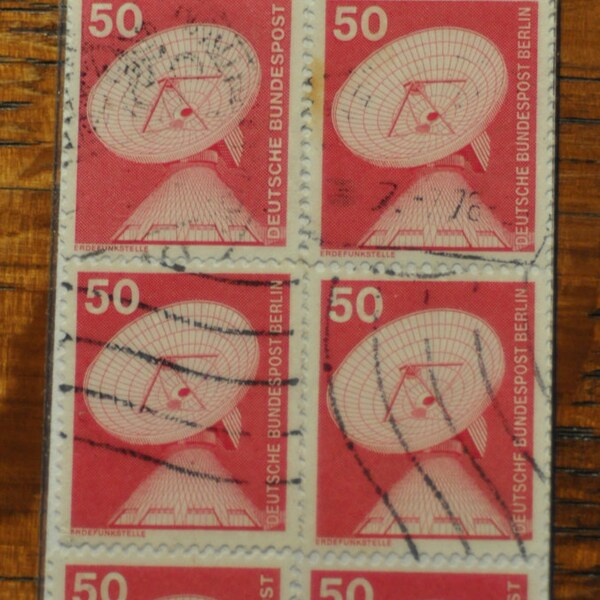 1975 German Satellite Stamp Bookmark