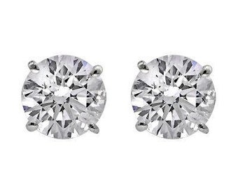 lab made diamond stud earrings