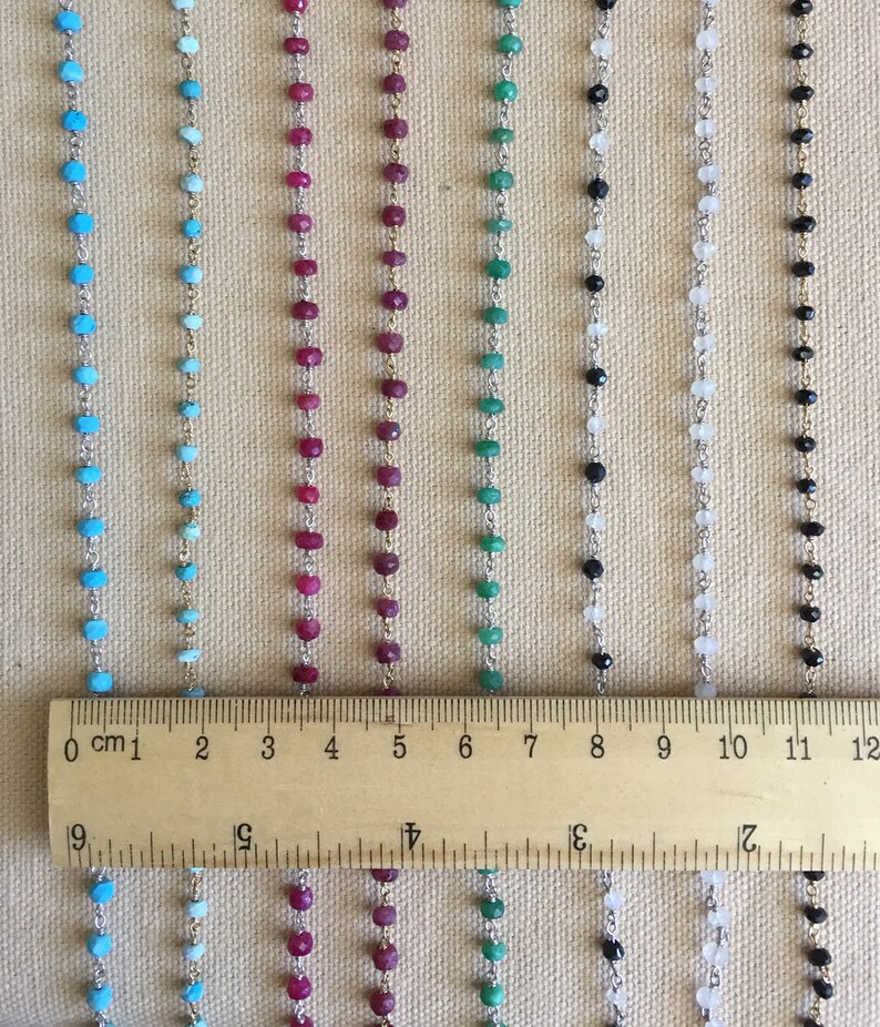 Rhodium plated beaded chain Handmade Silver Beaded Chain DIY jewelry beaded chain Gold plated beaded chain