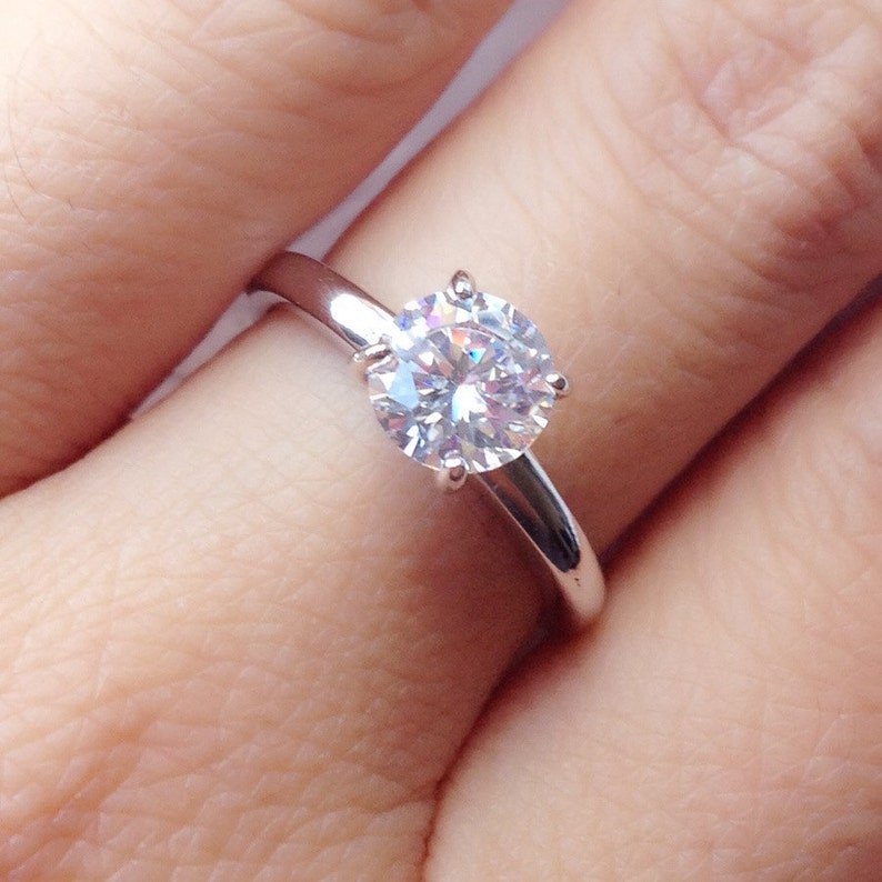 Solitaire Cz Wedding Ringclassic Cz Engagement Ringsolitare CZ