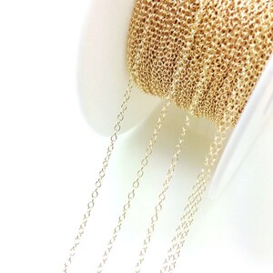 Cable Chain - 18K Gold plated cable chain - Rhodium plated cable chain - DIY jewelry chain - DIY Necklace