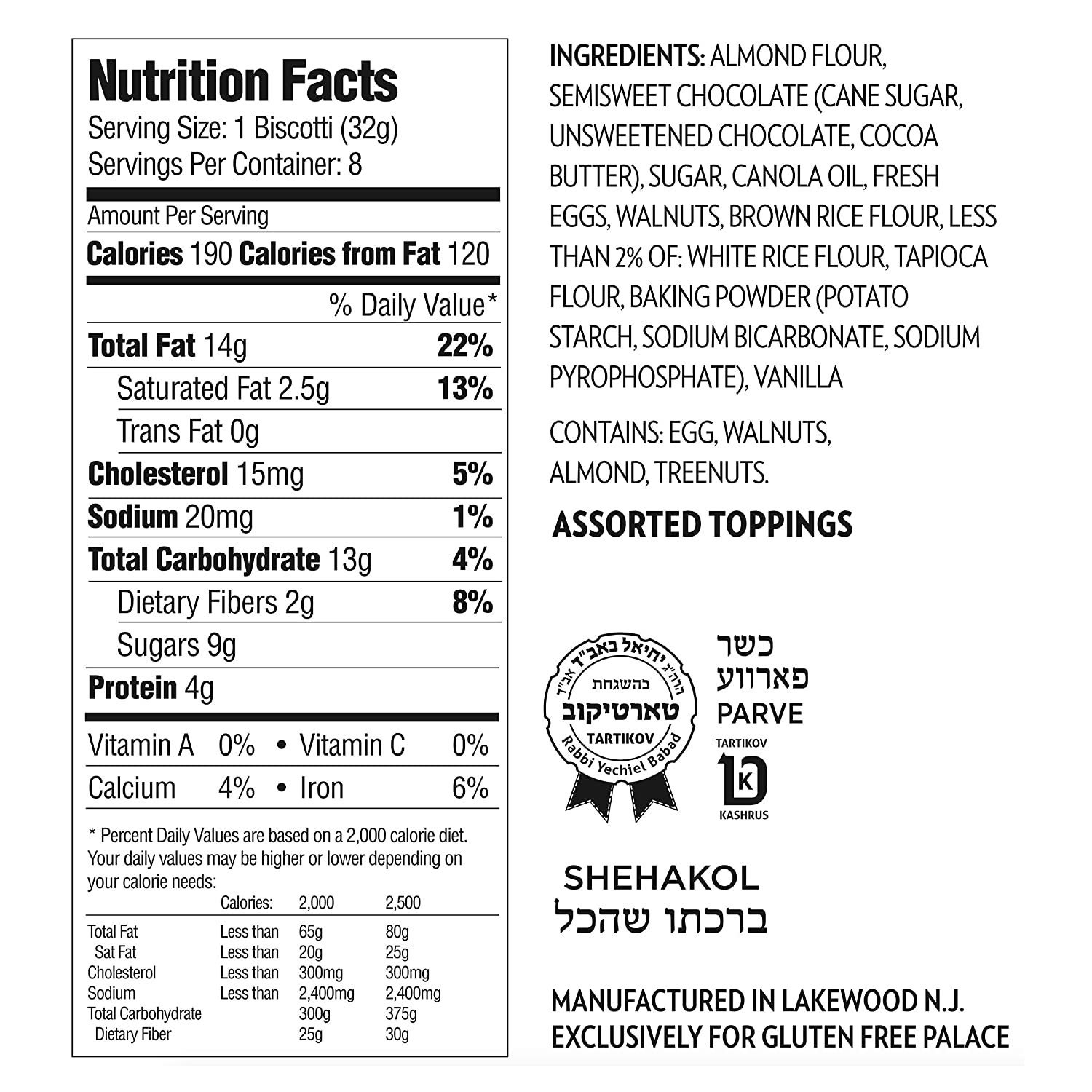 Biscotti Gift Basket Gluten Free 4 Flavor Holiday Gift Box Impressive