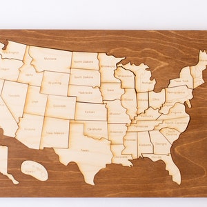 United States Wooden Map Puzzle